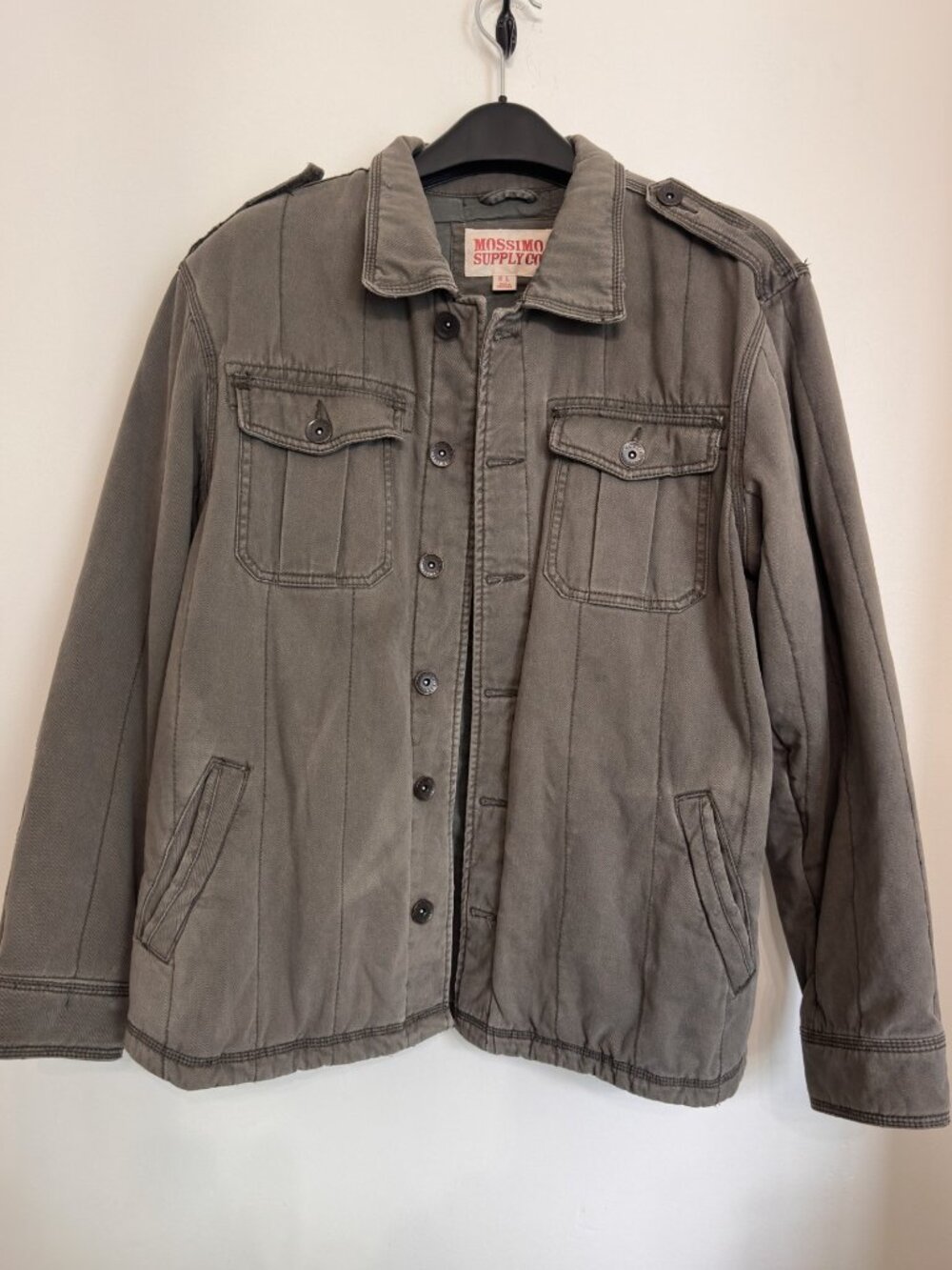 MOSSIMO SUPPLY COMPANY MENS LARGE CHAROAL COLOUR JACKET